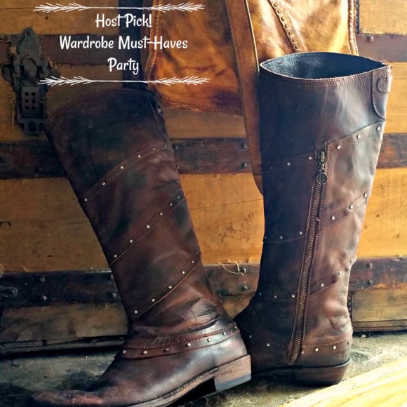 Liberty Black Shoes - Liberty Black El Paso Tall Studded Leather Boots